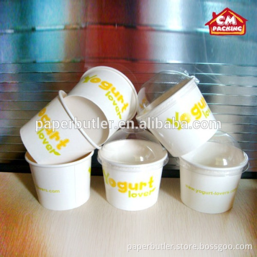 PE lining ice cream paper cup with logo printed